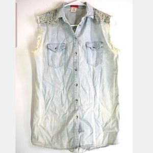 Grunge Jean Sleeveless Top